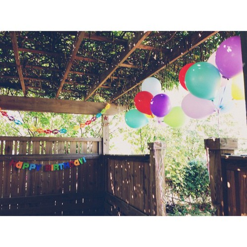 It's a perfect day for a backyard birthday party.