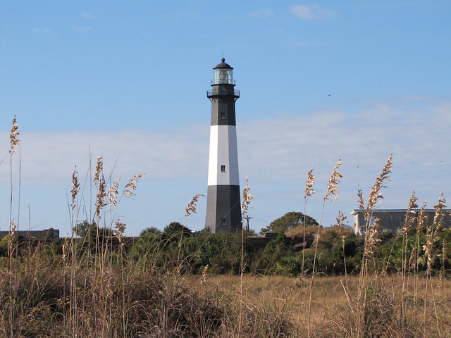 Lighthouse at the North Beach on Tybee Island