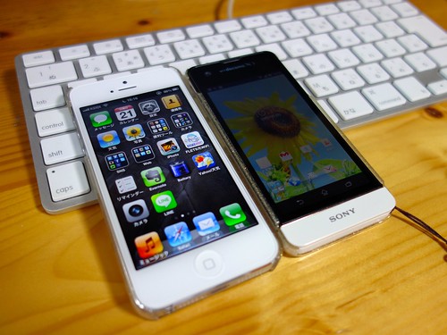 iPhone 5とXPERIA SX