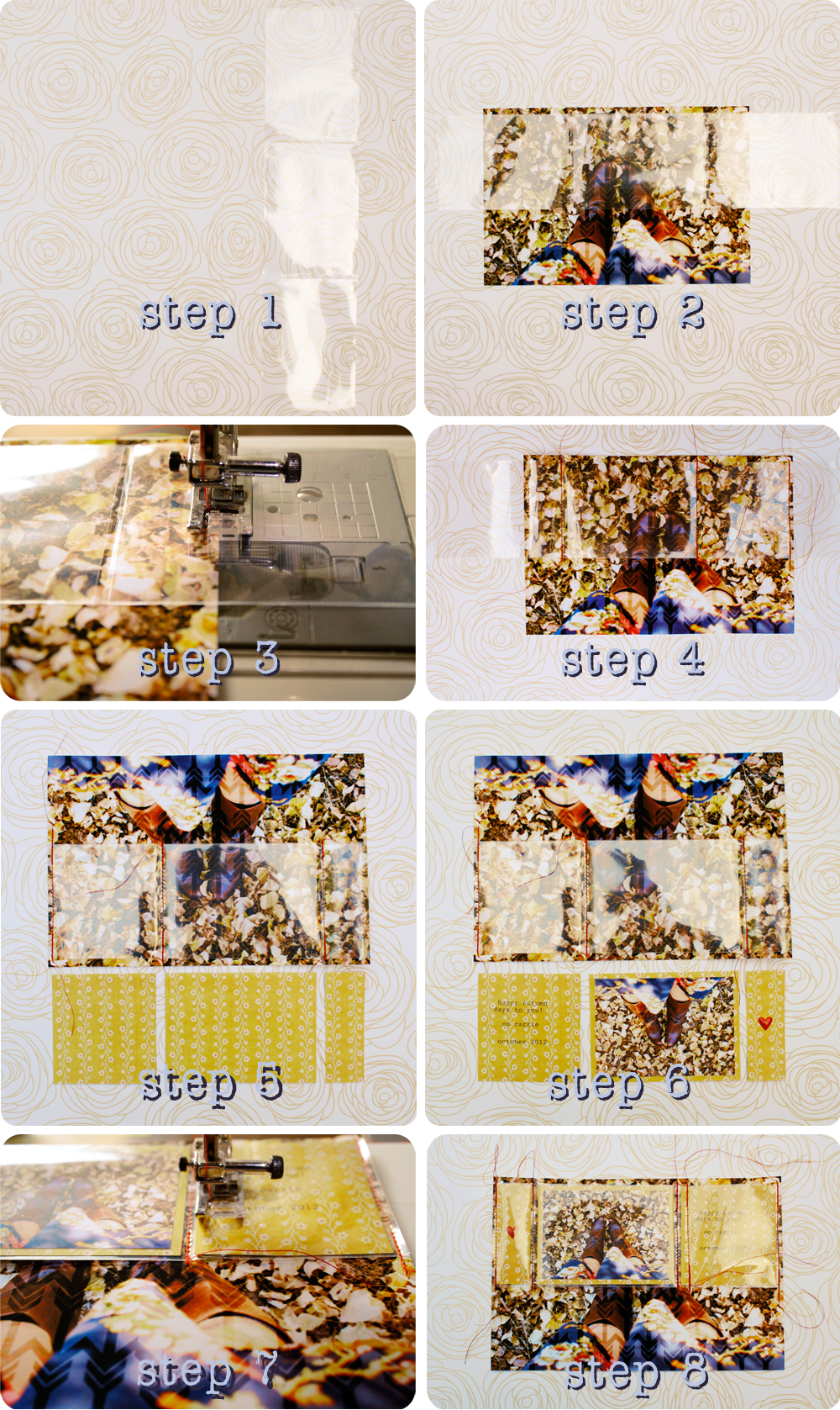 {autumn card} steps