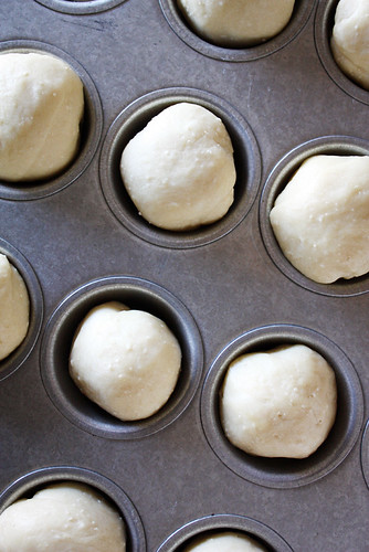buns in the pan.