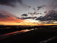 Stunning view from the Orange River Bridge at sunset in Bethulie