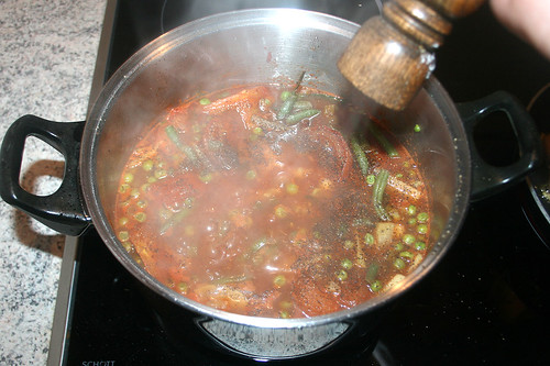 43 - Garnelen-Gemüse-Topf / Prawn vegetable stew - Mit Salz & Pfeffer würzen / Taste with salt & pepper