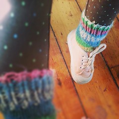 Knitted socks make me smile.