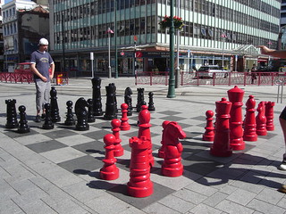Chess set in Cathedral Square