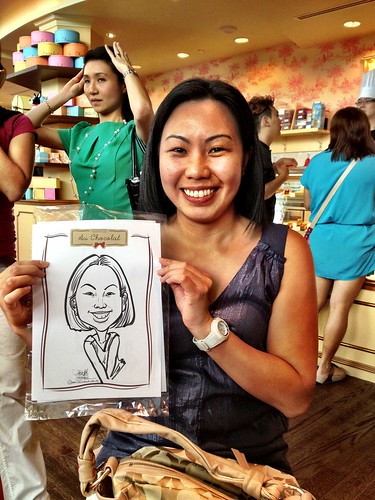 caricature live sketching for Au Chocolat Opening - Day 2 - 8