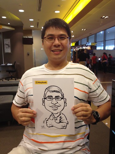 caricature live sketching for Maybank Roadshow - 7
