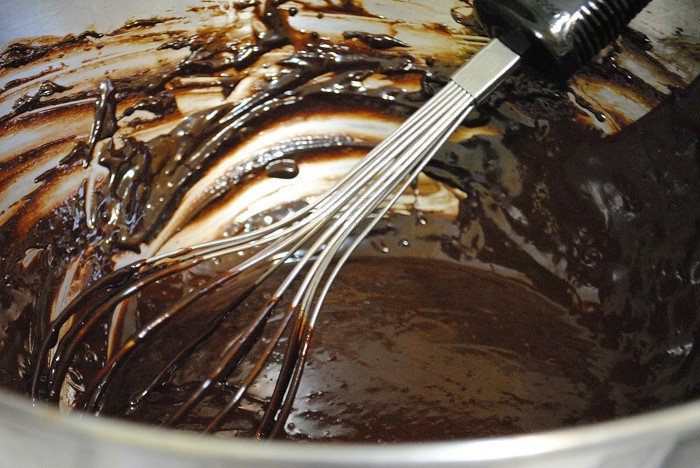 whisk the chocolate