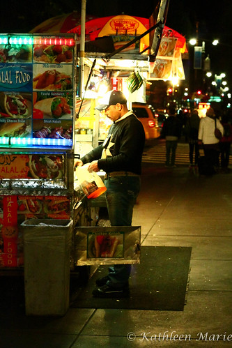 Times Square Vendor by KathleenMariePhotographie