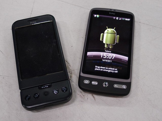 HTC Dream and HTC Desire android smart phones