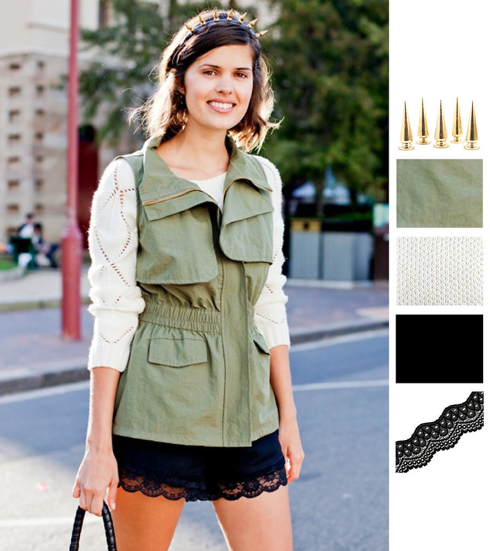 Blogger Geneva Vanderzeil wears pieces from her new book DIY Fashionista