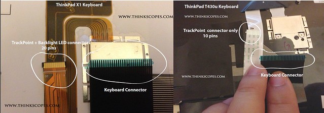 ThinkPad keyboard connector comparison
