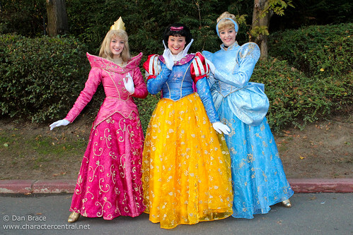 Aurora, Snow White and Cinderella