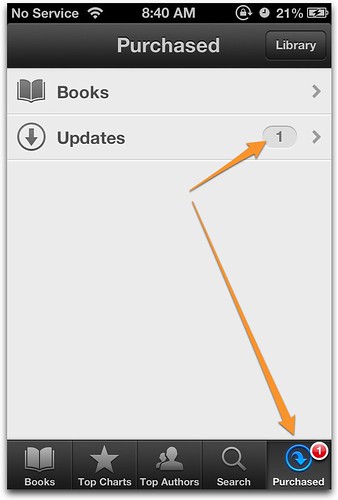 iBooks versioning on iPhone