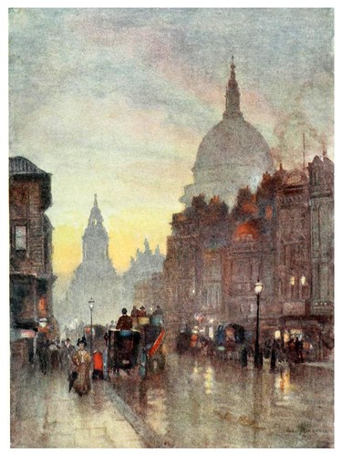 024-Cannon street- The scenery of London- 1905-Herbert Marshall