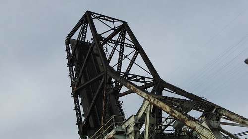 The former Elgin, Joliet & Eastern Railroad's Bridge # 631 in the raised position.  Hammond Indiana.  Sunday, November 25th, 2012. by Eddie from Chicago