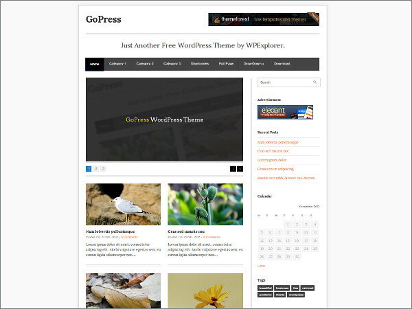 GoPress Free WordPress Theme