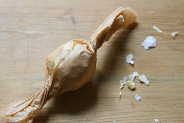 parchment paper garlic packet for roasting