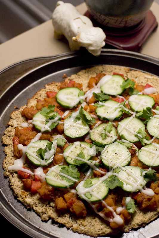 curried squash pizza