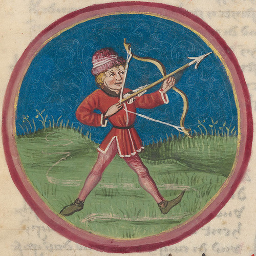 Zodiac sign of Sagittarius in a 15th century manuscript by e-codices