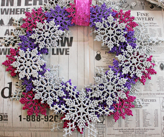 Glitter Snowflake Wreath