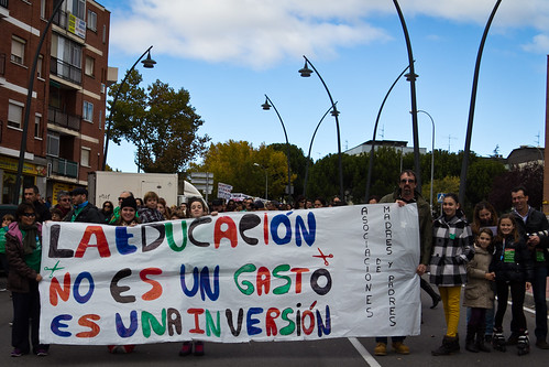 Manifestación en defensa de la educación pública