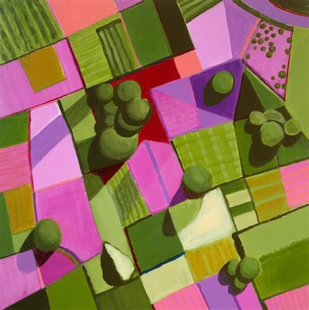 Toni Silber-Delerive Pink and Green Fields