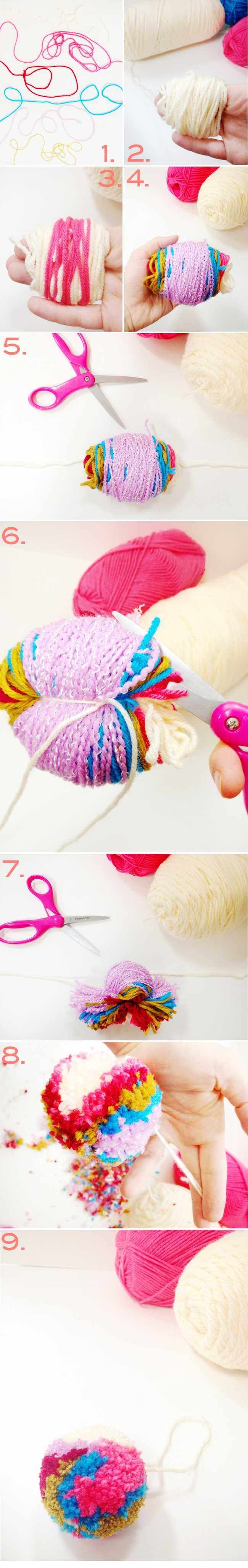 A-Lovely-Lark-DIY-Colorful-Yarn-Pom-Pom-Ornament