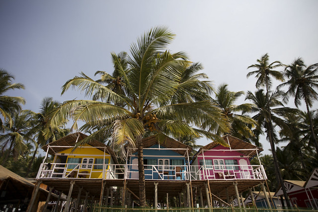 Colorful huts in Palolem
