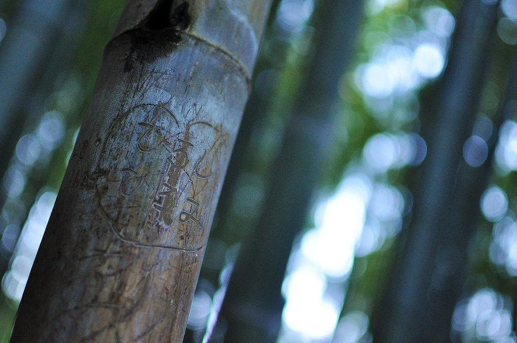 Arashiyama Bamboo Inscription