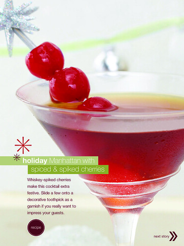 Holiday Manhattan with Spiked Cherries