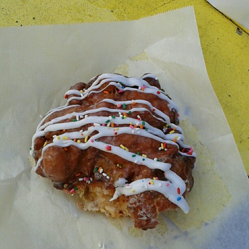 Strawberry-pineapple-banana fritter from Voodoo Donuts in Portland