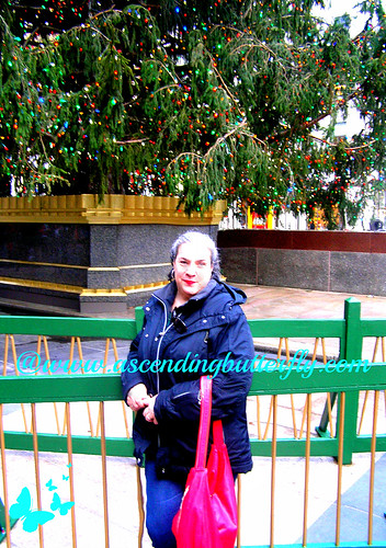 mama butterfly in front of rockefeller center christmas tree 03 holidays 2012 WATERMARKED