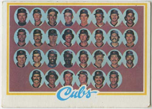 1978 Topps Chicago Cubs Team Card
