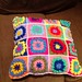 Puff Stitch Crochet Cushion.
