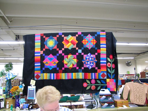 black and colors quilt