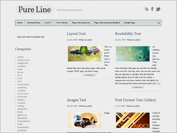 Pure Line Free WordPress Theme