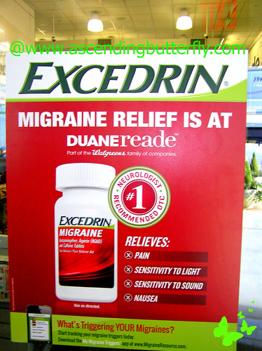 Excedrin Migraine in store Poster at Duane Reade Herald Square WATERMARKED