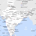 Airports and seaports in india map