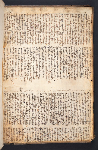 Medieval manuscript pastdown from Macrobius, Aurelius Theodosius: In Somnium Scipionis expositio