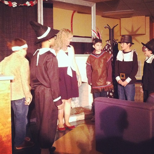My little "brave" in his 5th grade drama performance today.