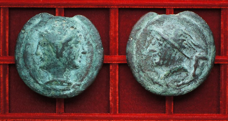 RRC 25 Janus Mercury sickle Aes Grave As, Ahala collection, coins of the Roman Republic