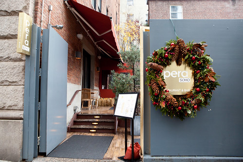 Entrance to Pera SoHo with Christmas decorations