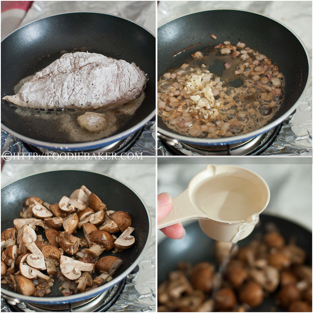 Pan-Fried Chicken with Mushrooms