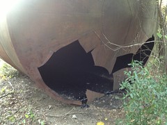  Flint River Trail Ruins - Busted Oil Tank 