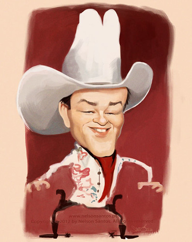 roy-rogers-king-cowboys-caricature by caricaturas