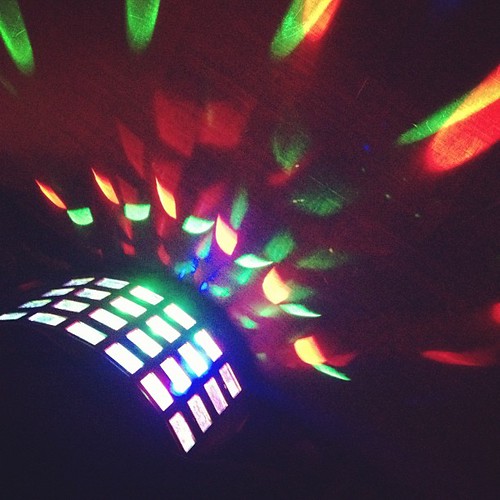 DJ's colored lights. #wedding #weddingphotography #weddingphotographer