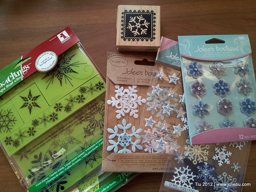 Snowflake stamps and stickers