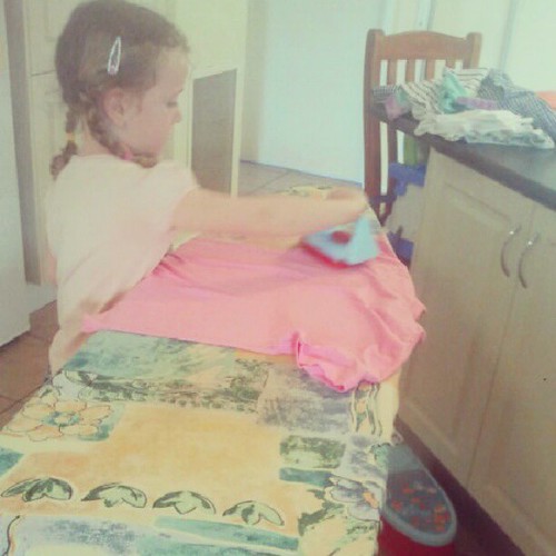 Tally ironing. #startthemearly