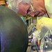 John Bounds of Los Alamos National Laboratory's Advanced Nuclear Technology Division makes final adjustments on the DUFF experiment, a demonstration of a simple, robust fission reactor prototype that could be used as a power system for space travel. DUFF is the first demonstration of a space nuclear reactor system to produce electricity in the United States since 1965.
